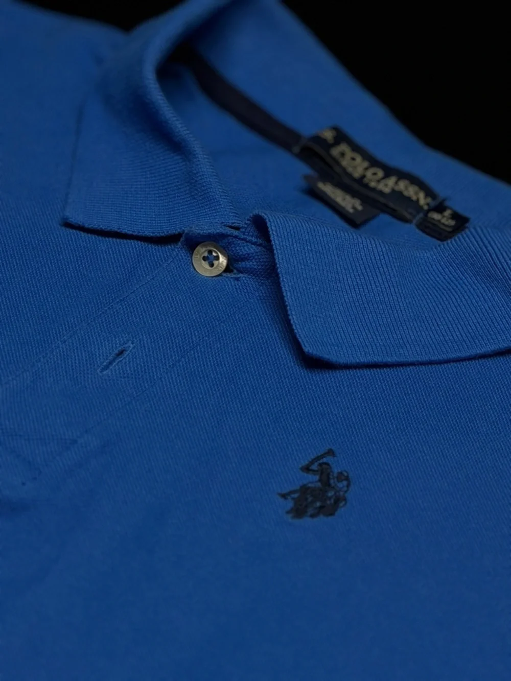U.S. Polo Assn. Blue Polo Shirt with Contrast Trim